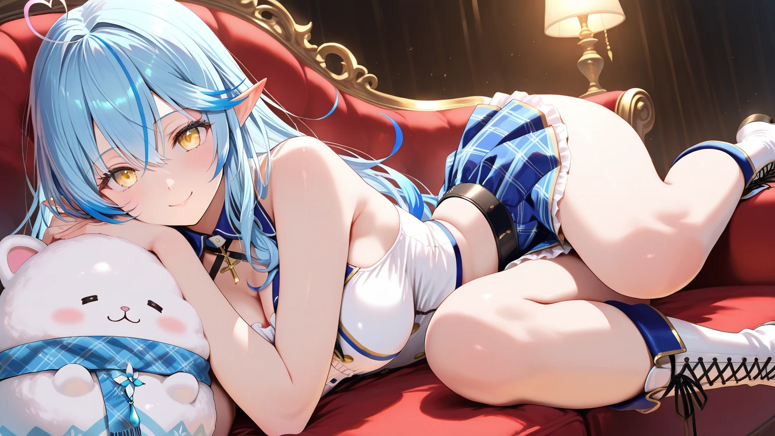 (On all fours)、Push up your ass、(Stretching out the tongue)、Drooling,(Five fingertips:1.2),(Twin arms),(Twin legs),highest quality, 4K, (High resolution:1.3) masterpiece, 1.2, Super detailed, HDR, Studio Lighting, Sharp Focus, Bright colors, Portrait, Warm tones, Soft Lighting,Gray Hair、long hair、fgo、Anastasia、