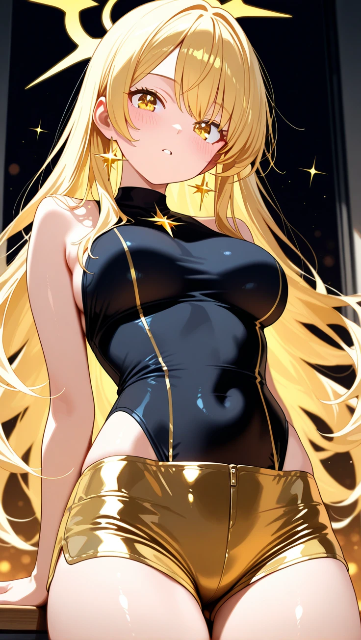 (masterpiece, best quality, high resolution, 8k), cowboy shot, BREAK, girl style anime, well defined eyes, high definition eyes, perfect body, perfect anatomy, eyelashes and black shadow under the eyes, detailed, round eyes with eyelashes and highlighted eye shadow, BREAK, red hair, alluring eyes , beautiful face , crystal green ligth eyes , long hair , jinx hair, women (medium wavy hair, bangs, Blonde hair)), ((detailed face, blush:1.2)), medium breasts, angle dynamic, perfect body, ((yellow turtleneck sweater、brwon Tight dress pants, cute necklace、earrings、)), top grade、Shy smile, ((((dancing with a beatiful boy)))) at a house party with colorful balloons and confetti and people.