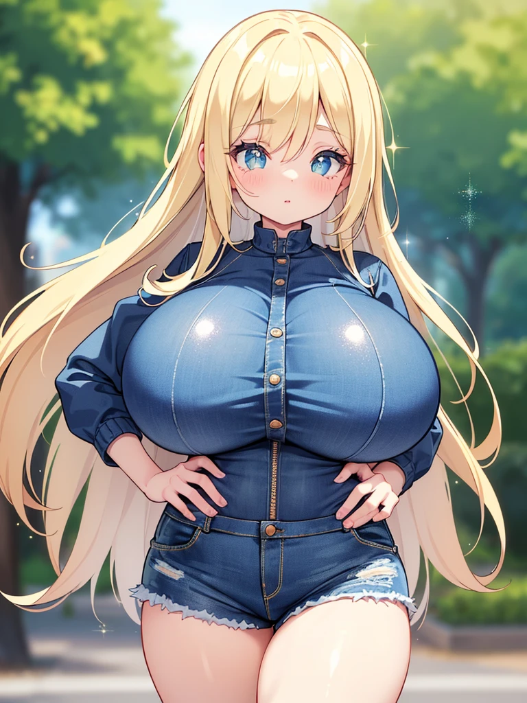 (best quality:1.5, highres, UHD, 4K, detailed lighting, shaders), gold wavy hair, gradient hair, large breasts, big butt, big thighs, white shirt, short skirt jeans, mature woman , (pov), white background, colorful eyeshadow, dramatic lighting, sparkling eyes, sensual expression, golden earrings, flowing hair, delicate facial features, soft skin, high cheekbones, urban setting, white background, sitting squatting with legs wide open)