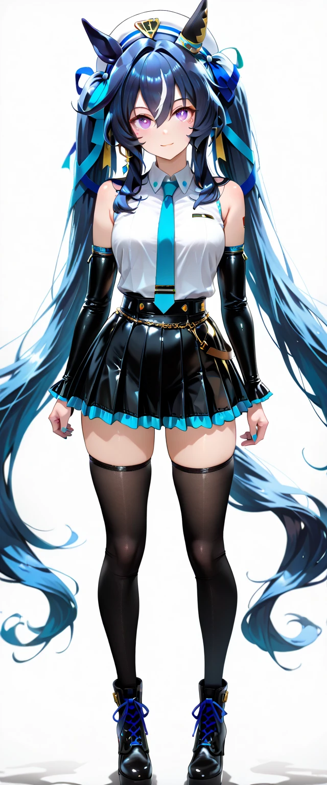 firefly \(honkai: star rail\), black thighhighs, hairband, gradient skirt, hair ornament, blouse, frilled collar, frilled boots, cropped jacket, yellow neckerchief,Mature content,masterpiece, best quality, 1girl, hairband, jewelry, bare shoulders, looking at viewer, blush, gloves, smile, collarbone, elbow gloves, necklace, long hair, earrings, solo focus, thighs, thighhighs ,sexy pose,brainwashed,sexual,sexy,crazy smile,corruption,hypnosis,Illustration,wet,liquid,(Satou Kuuki),huge clear eyes, clear and clean background,