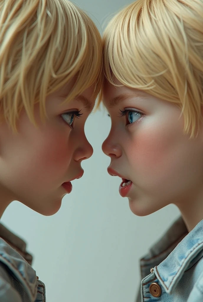 Teenager and face to face