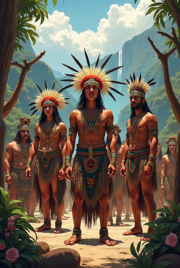 indio cabeça de lobo, floresta amazonica, indios, werewolf with indigenous costumes, late eighteenth century, realism, photo realism, 8k