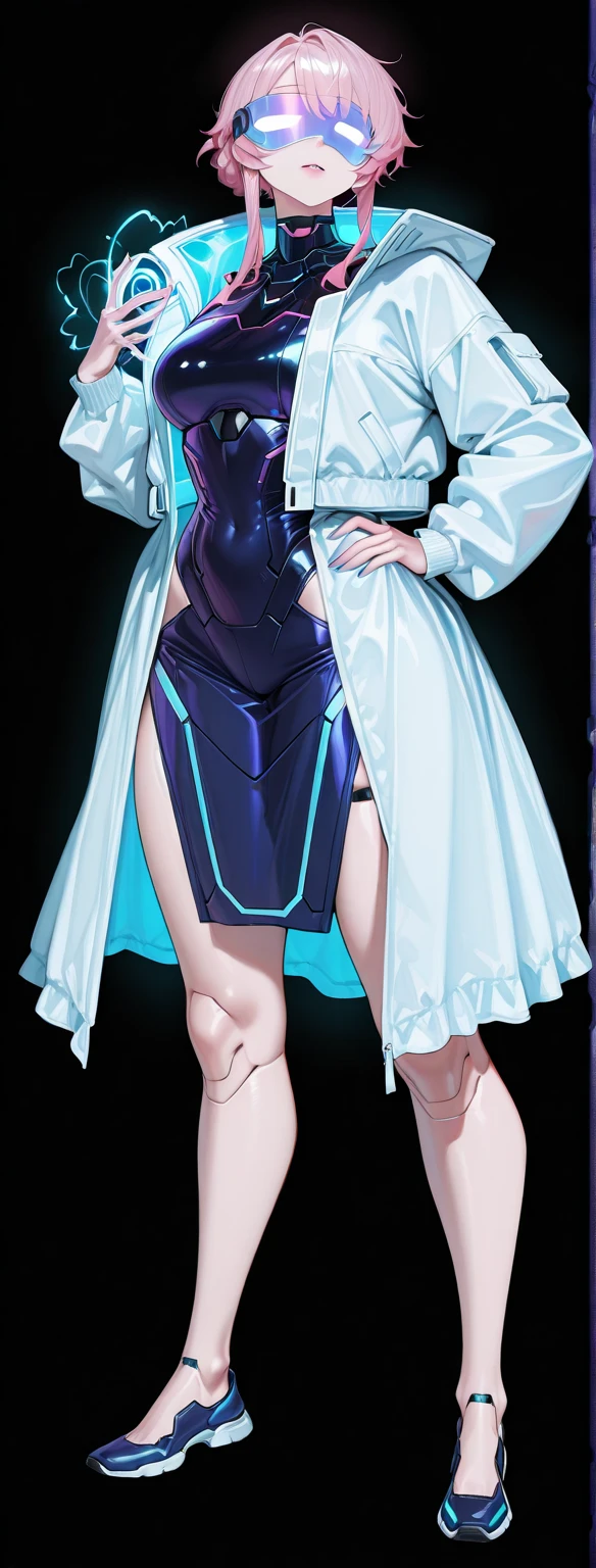 Sexy latex 4k scientist woman