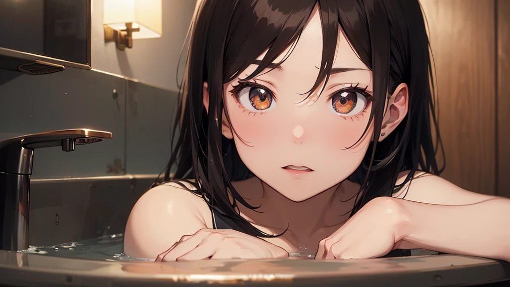 (masterpiece), (best quality), (super detailed),(disheveled hair),(illustration), (1 girl), (fashion clothing), Everlasting, fashion model, looking at the audience, (interview), (simple background),beautiful and delicate eyes, Exquisite and beautiful face, floating,(high saturation),(colorful splash),Colorful bubbles,(shining), focus on face,  ponytail, Ayaka Kamisato, light blue hair, Bangs, hair ring, floating花朵, floatinghair, (shining), best lighting, best shadow,