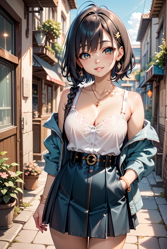 ((Best Quality, 8K, Masterpiece:1.3)), Focus: 1.2, Perfect Body Beauty: 1.4, Buttocks: 1.2, ((Layered Haircut, Breasts: 1.2)), (Wet Clothes: 1.1) , (Rain, Street:1.3), Bandeau Dress: 1.1, Highly Detailed Face and Skin Texture, Delicate Eyes, Double Eyelids, Whitened Skin, Long Hair