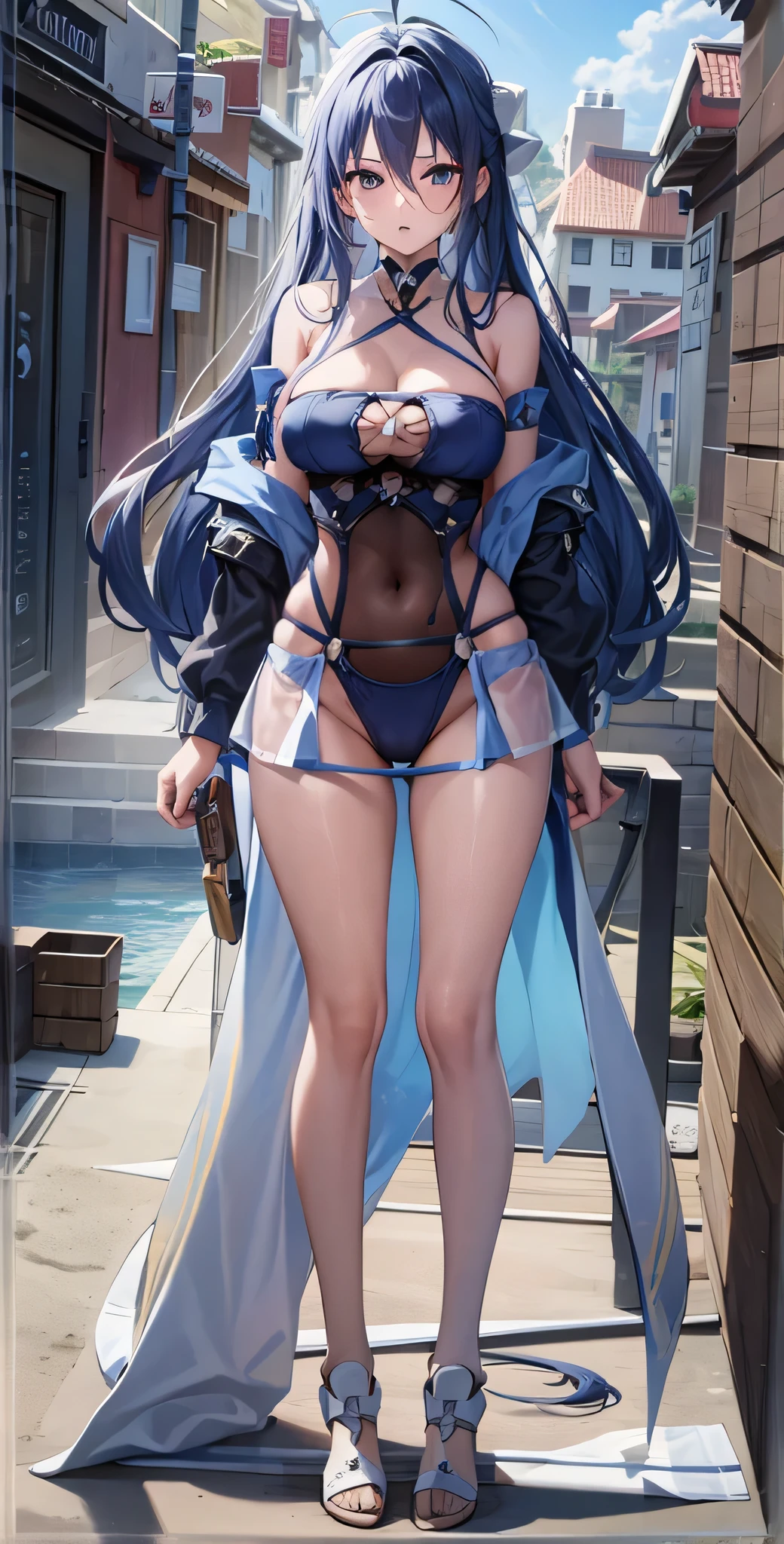 18yr old, only 1 girl, Chica anime: (Ropa japonesa, face symmetrical, Cola de caballo ,cana, purple eyes, Personalidad: seductora profesional), Magical Circle, fuego azul, llamas azules, papel tapiz, paisaje, sangre, salpicaduras de sangre, profundidad de campo, noche, light particles, rayos de luz, sidelit, muslos, destino \(serie\), Impacto de Genshin, chaqueta abierta, falda, muslos altos, nube, Image captured with the Canon EOS 50mm professional camera