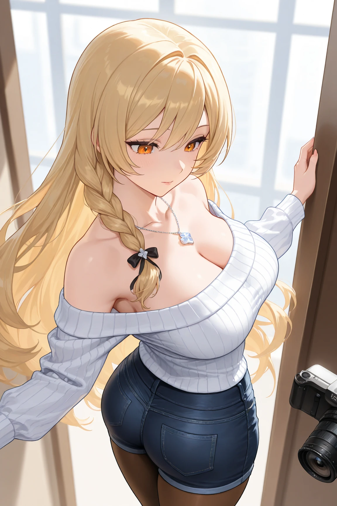 portrait, actual, blue eyes, Blonde hair, Large Breasts, 4K resolution, High quality CG, Beautiful CG, Soft Light, fashion brand image, Fashionable and casual,