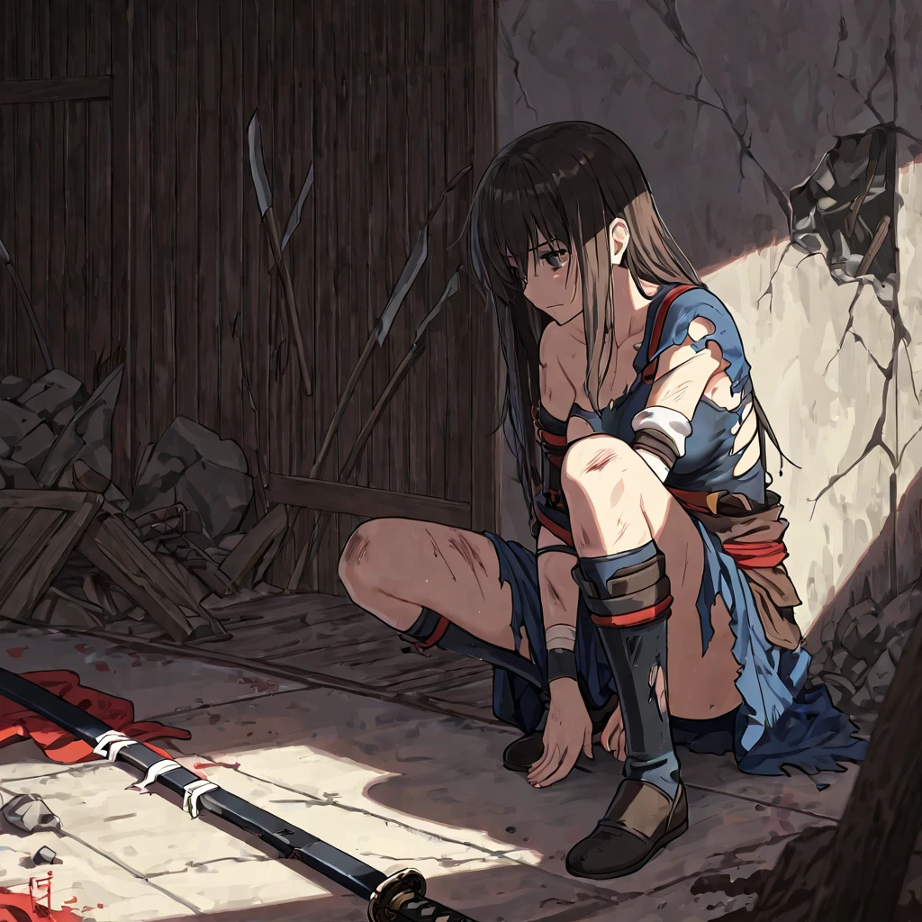 Beautuful Women、woman swordsman、tongue-out、Elation、tongue、droolng、slaves、Play with multiple people、Chain around the neck、Tattoo from the side to the elbow、The tattoo、Mouth ajar、red blush、fleshy lips、obedience、Chick mouth、an lingerie、A warrior、Despair face、Feeling of defeat、lamentation、Lifeless face、humiliated、insult、Shackles、chains、Full of scratches、Sweating all over the body、Lacerations、laying on back、lie on one's side、disheveled hair、Heartbreaking cry、bleed、Bloody、full of sweat、agitation、perfectbody、The long-haired、hair adornments、Neat and clean fashion、Clothes are torn、The skirt is torn、Clear skin、Moist eyes、Grabbed the chest hard、arms held back、masutepiece、hight resolution、most beautiful image in the world、caves、murky、torches on the walls、torch light、Faraway view、Female Gymnasium、Hippari Octopus、Prisoner of War Woman、Manju Sosai、Wounds all over the body、Blood all over the body、tug of war、
