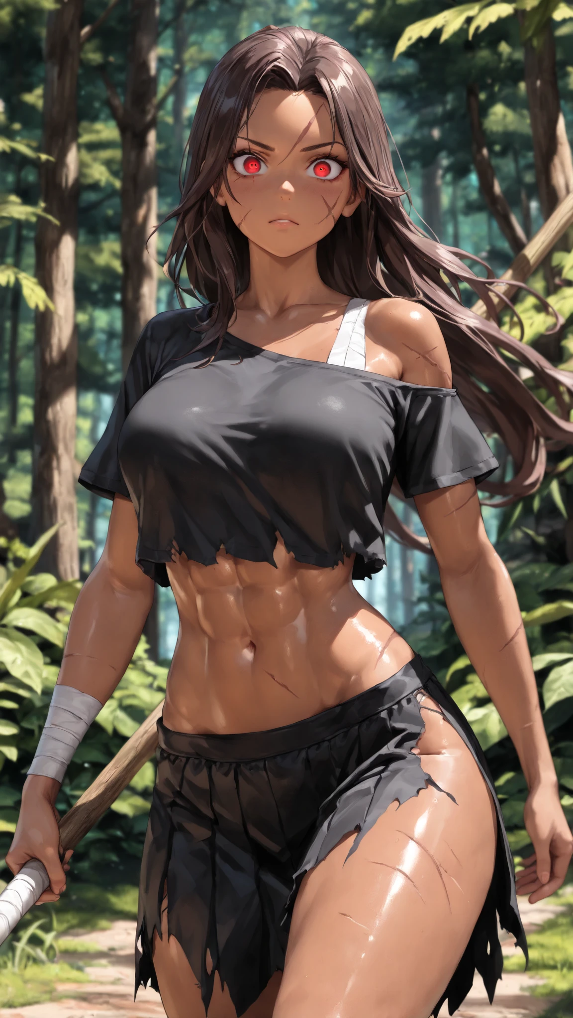 1 garota, bare shoulders, cabelo preto, medium breasts, (pernas musculosas), Pele branca, barriga musculosa, quadris largos, cintura fina, (((clock eyes))), na piscina com o sol quente, (naked showing her sexy muscles))), corpo todo, hair elastic, (((tudo molhado))), (standing), Heterocromia, sapatos pretos de salto alto, lolita hair elastic, cabelo longo, olhos vermelhos, Sorriso travesso, ( Olhar manhoso), somente, symbol-shaped pupils, (Kurumi tokisaki), (twintails), olhos amarelos