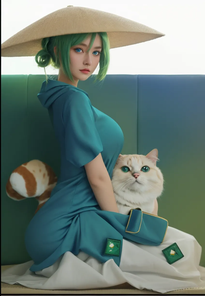 2 KAWAII cat girls. sexy clothes.
beautiful skin. oily skin. ultra detailed. clear eyes. best quality. anime realistic, 8k raw photo. sharp focus.
dark green hair hair, 
Short hair, 
light blue eye, 
a cursed prince must save his kingdom.