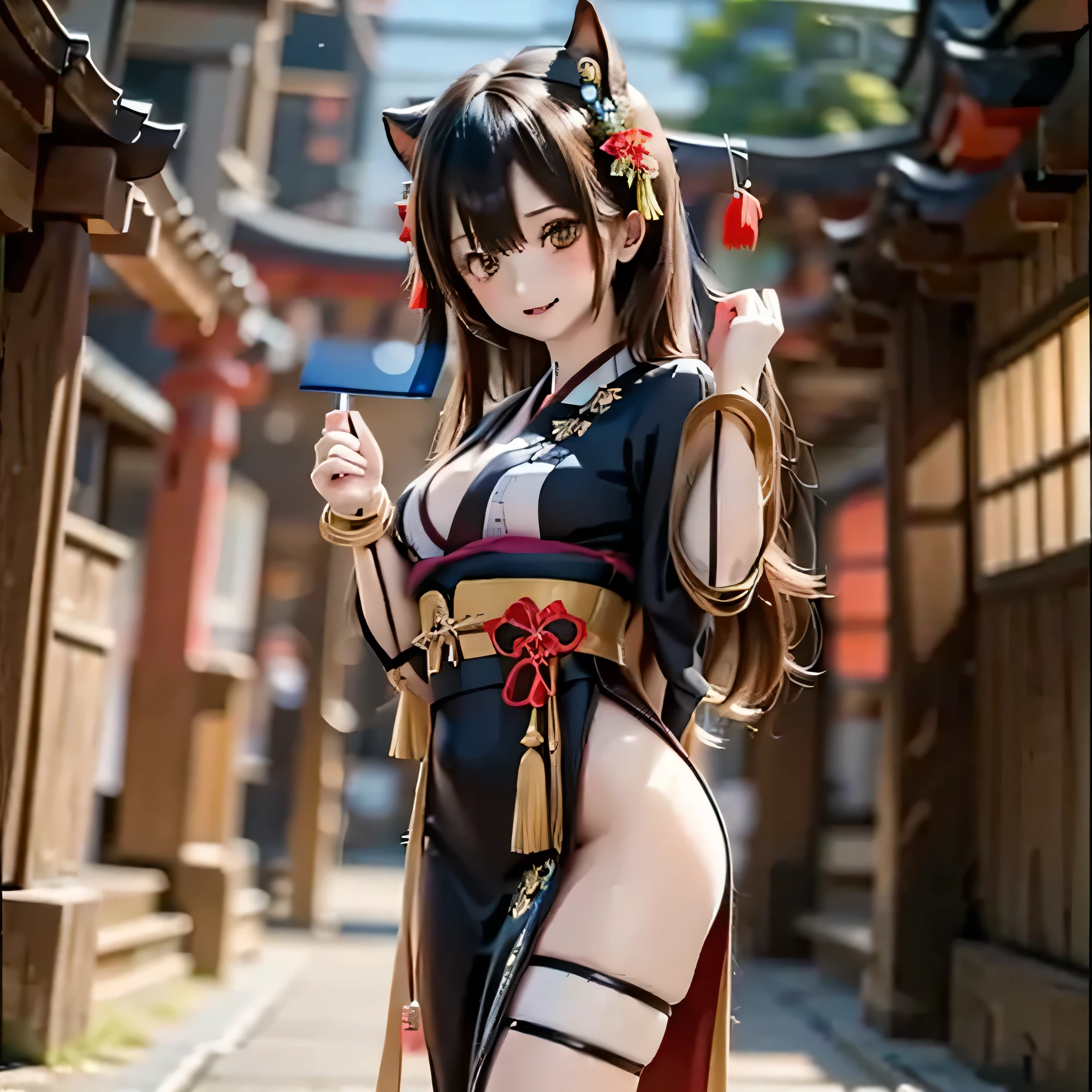 china dress, stocking, female furry mini cute style, holo a wolf girl, girl in a string bikini with a fox tail, female furry mini cute style, holo a wolf girl, realistic bikini, furry brown body, holo if a wolf girl, furry, fox tail, swimsuit, furry art!!!, ??????????? , Camel toe very obvious, The nipple contour pronounced, pubes, fishnet stockings wrap the thighs, absurdly long hair, ??????, Sci-fi, (huge breast), beautiful clothes , Lace, lace trims, lace clothing, lace clothing, pubes, thick thighs, beautiful face, short skirt, Fox Woman、body covered with fur、huge-breasted、kawaii、shrine maiden、Japan white clothes,Red Hakama、torii gate,summer day、From below、Wide Shot、Very Wide Shot、A big smile
