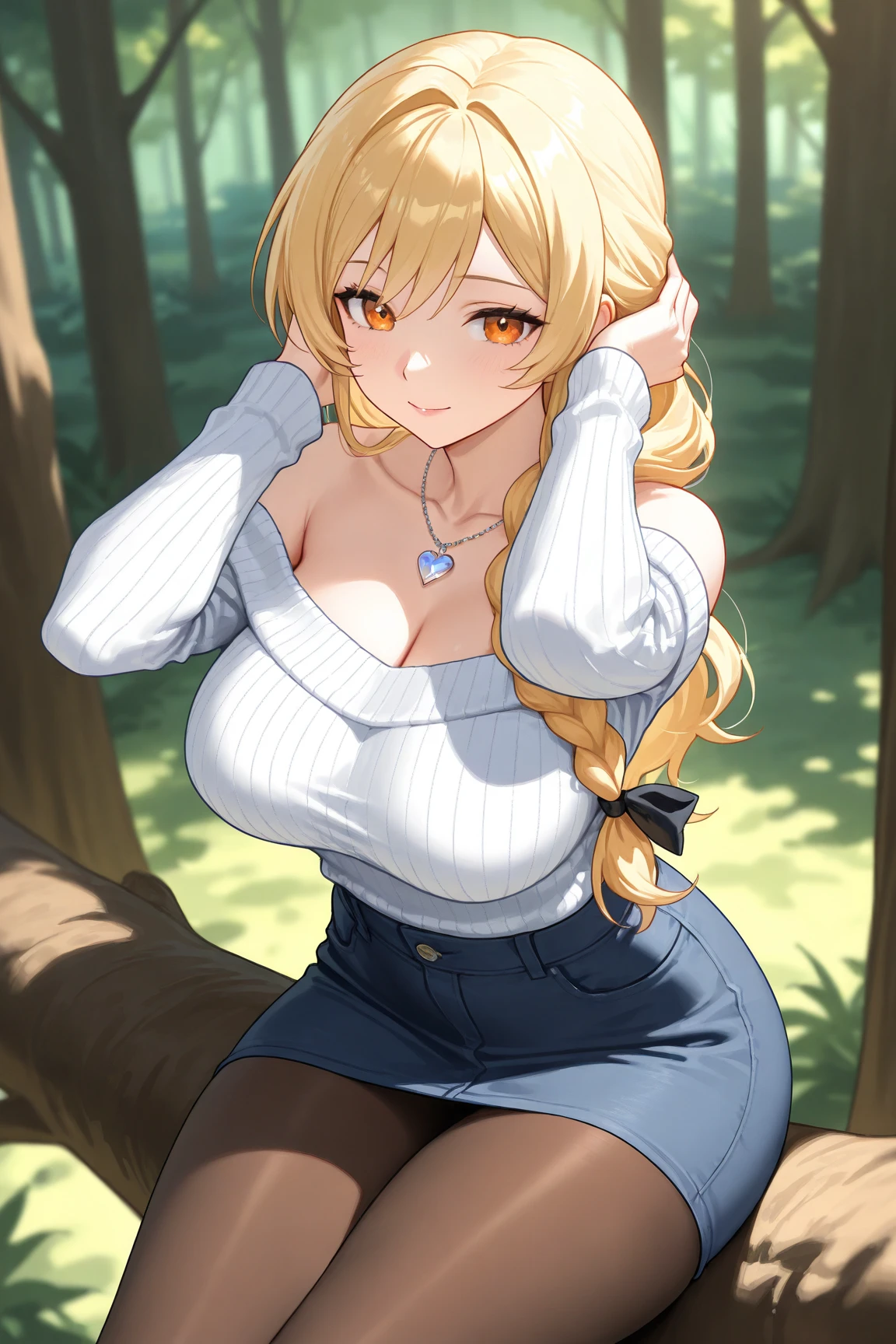 nsfw,1 person,Sweat,White Breath,solo,,Pokémon,Lillie,Groin bulge,naked,Valley visible,Leaning forward,room,(((((Big Breasts))))),Virgin-killing sweater