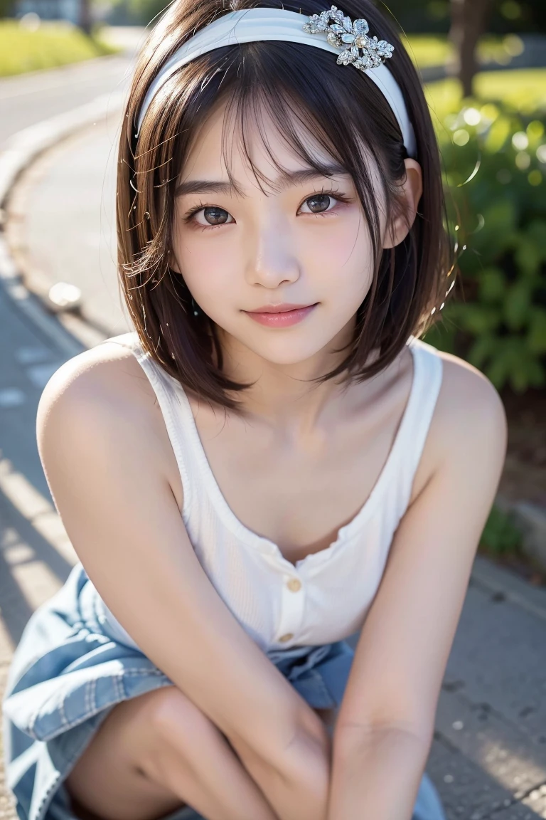 High resolution、High resolution、In 8K、real live action、生photographgraphy、highest quality、masterpiece、超High resolution、生photograph、beautiful、beautiful、pieces fly、((Obscene content))、For adults、charm of 、confused、((((Japanese elementary school student))))、japanese girl、((8-year-old))、((round face))、((thick eyebrows))、((Cute Baby Face))、white skin、young physique、short neck、small breasts、knees、 thin thighs、alone、whole body、very nice、、(((flat chest))、 ((Ubic area))、(my pussy is)、Are sleeping、((anatomically correct))、（realistic：1.37）、photon mapping、reality、radio city、Physically based rendering、depth of field rally background、photograph、(((Japanese junior idol)))、sparkling eyes、glossy lips、too bright natural light、shining sun、too bright sunlight、(((((8-year-old)))))、(((private part)))、超High resolutionで,cute smile, cinematic lighting,quiet atmosphere、beautiful細かいディテール,highly detailed eyes and face、ultra wide angle shooting、(((The kids&#39;swear)))、your thighs are open、show offっこ、show off、((private party pussy)、(((private party pussy)、(short cut hair)