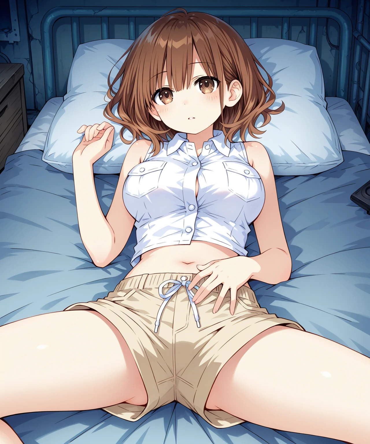 Japanese beauty naked,Mine Fujiko,Cowboy belt on waist,Watch on wrist,Being drunk,Open your eyes,Cans of beer,Drunk,hiccups,Are crying,indoor,Above the knee shot,Lying in bed,Ultra-high resolution,16K