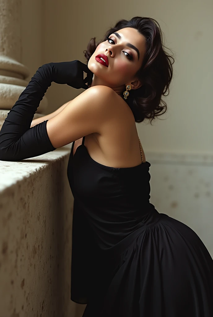 Masterpiece, Best quality, (Photorealistic:1.4), full bodyesbian, (dress:1.1)（evening formal robes：1.1）（Wisps 1.1）（Embroidered seedling edge Q1.1） view over city, Cinematic light, Beautiful woman,Busty woman，32years old， ((From any direction)), sport, Large breasts, Black hair,Chinese face， rim, Detailed dress,detailed style