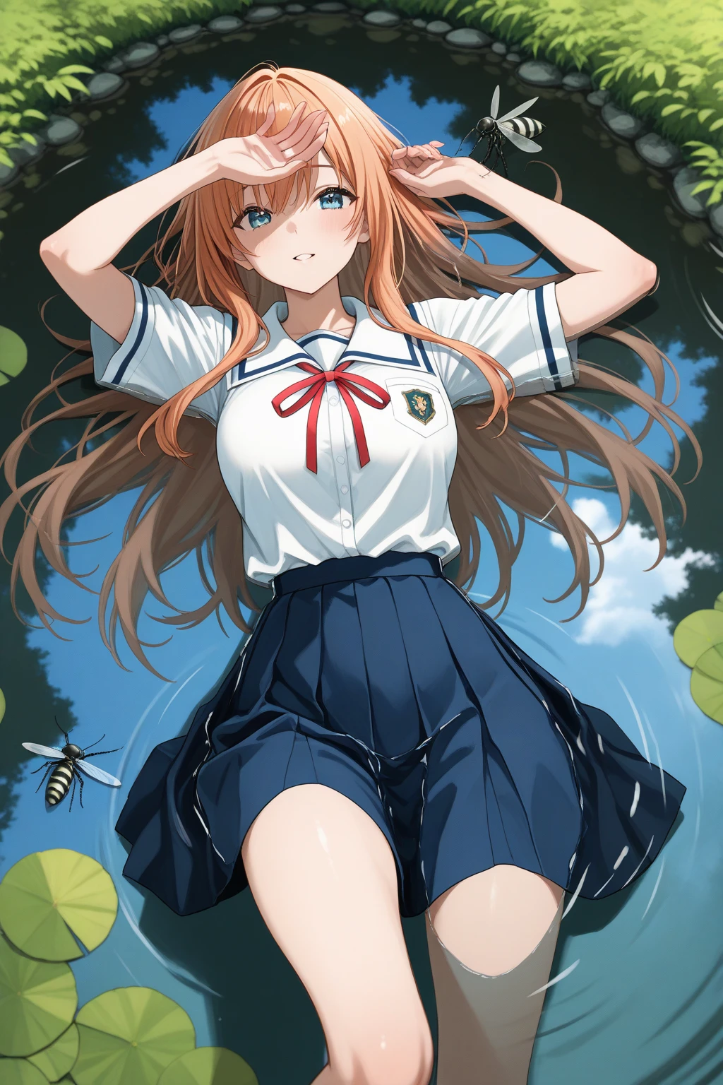 (masterpiece:1.2),best quality,extremely detailed,
BREAK
cute girl,(petite:1.2),solo,shiny skin,small breasts,very long hair,
detailed eyes,perfect anatomy,
cute eyes,(yellow eyes:1.3),(orange hair:1.3),
BREAK
white shirt,black skirt,
BREAK
sakura tree,lake,garden,flower,galaxy sky,
BREAK
character focus,looking at viewer,
BREAK
<lyco:Add More Details:0.4>,
