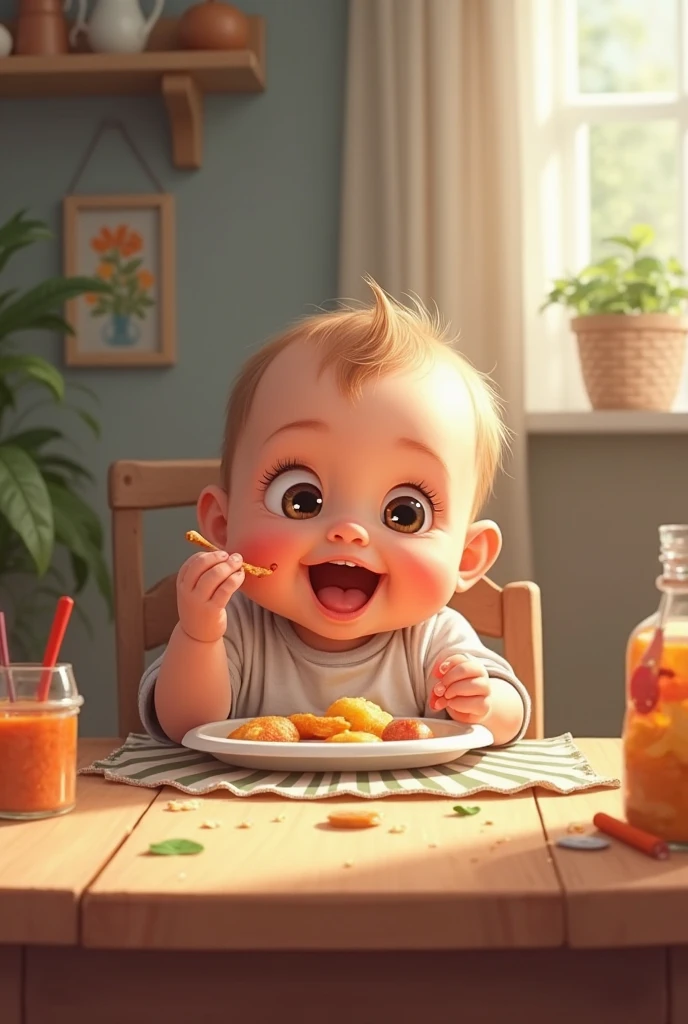 Baby Eating 

