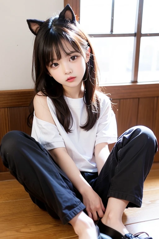 black　long　hair　naked　girlchild　shortstature　elementaryschoolstudent　real