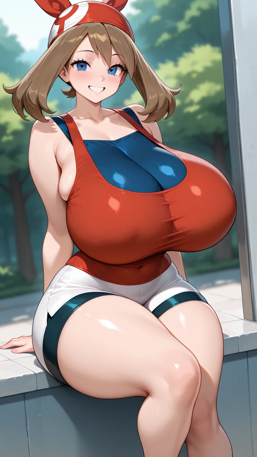 (masterpiece, detailed, realistic, highres, best quality:1.2), young woman, detailed face, beautiful face, (gigantic breasts:1.9), (bursting breasts:1.4), skinny, teenager, blonde braided hair, upset, crying, sad, depressed, despondent, blushing, skimpy cheerleader outfit