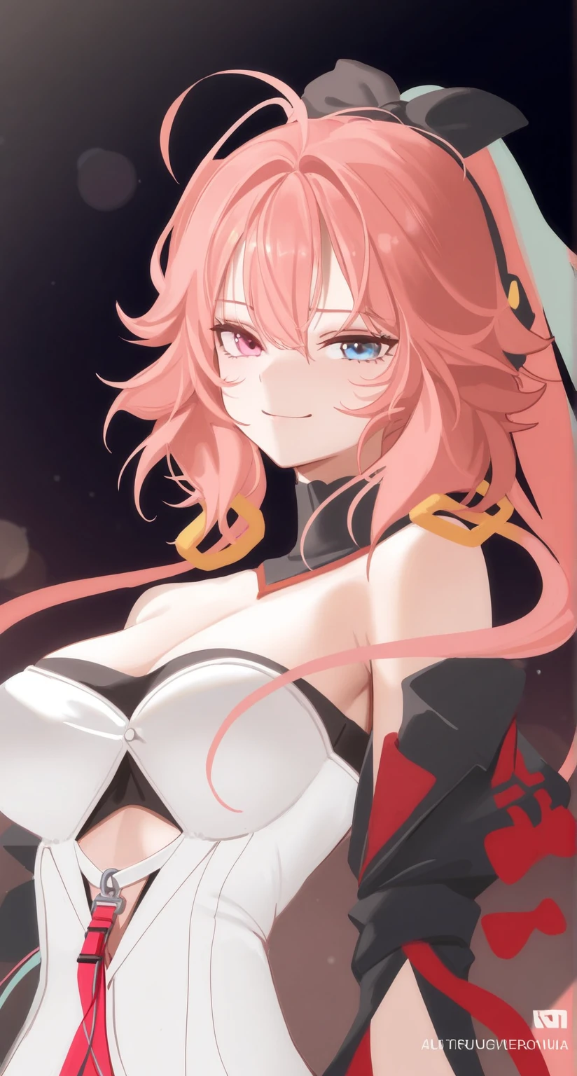 anime girl, zero two, 002 from Darling in the Franxx (Best Quality,4k,8k,High resolution,masterpiece:1.2), ultra detailed, (animated art style:1.37), Portraits, Alone, A girl, by the wide, beautiful detailed horns, pink hair, pantimedia added, impressive breasts, delicate hairband, lovely smile, Captivating look, black pantyhose, medium breasts, white hairband, simple background, elegant arms behind the head, Elegant arms up, stylish bangs, fascinating green eyes, detailed eye, ELEGANT DRESS, delicate mouth closed, Red color_xs_and_Women&#39;s lace & Lencería babanddoll floral por encima de la rodilla de red, fiery red horns, exquisite lingerie, Stunning red lingerie, seductive lingerie, cascading verand by the wide, straight hair, confident standing pose, Elegant tie.