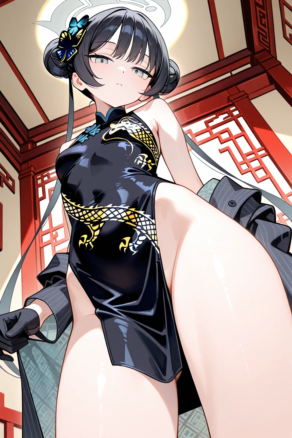 String Suit huge tit Big ass seductiv a smile Obscene lines Whip thighs succubus Red lines all over the body sprawl