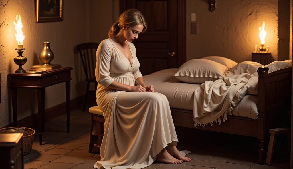 Isabel, Primeiro por Maria , mother of Jesus, pregnant, with your hands on your belly, Biblical character