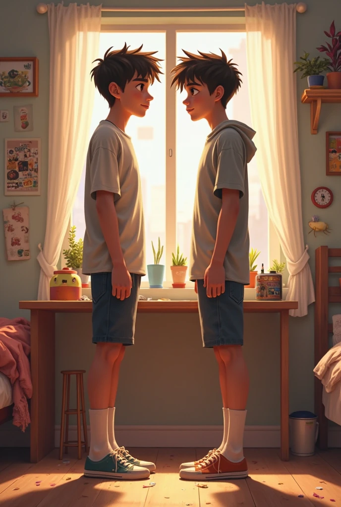 beautiful face,Shota , Completely naked,male couple , 3 boys, child, boy showing naked body,front view , standing, , Full body picture,Hug each other , indoor, Blushing,