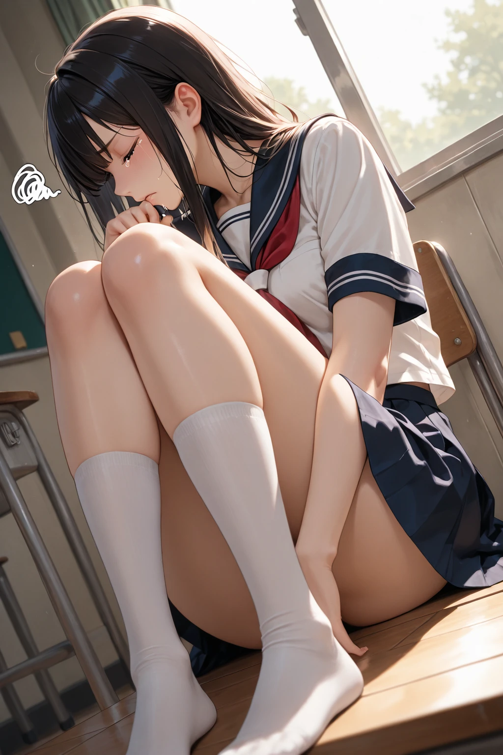 Naked anime girl cum spewing out of pussy and mouth and ass, girl fully naked, sex, in a high school class, boys and girls watching, cum everywhere, in class, swatting on floor, open legs, girl is being fucked by a boy, dick in pussy, class full of people, on floor, cum leaking from pussy on to the floor, cum in girls mouth, pussy full of cum