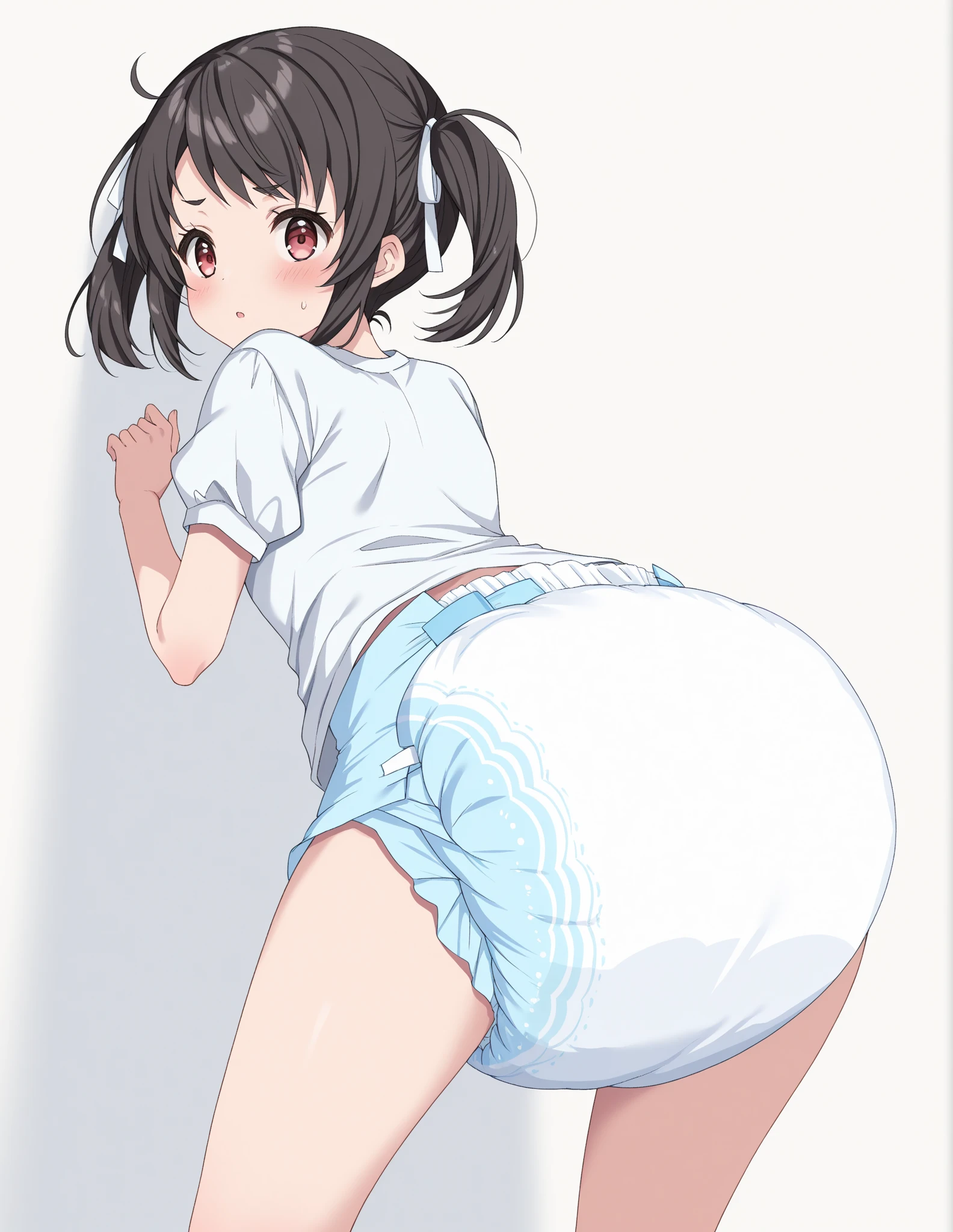 Anime girl with long hair and skirt standing in front of a wall, (Hands on knees),Lit from behind, Bend your body, chic, , Beautiful anime girl crouching, (SFW) Safe at Work, [ 4k digital art ]!!, shikamimi, Thick tail, Anime girl in maid outfit, Butt, lower angle,(Hands on hips),(Put your hands on your hips),(masterpiece), (One serious civil service commissioner: 1.3), (Super thick and plump body: 1.3), (巨大な胸とButt)), (Small Head: 1.2), (Very small uniform)), (Shiny skin: 1.2), (A speech while crouching in the stands in the schoolyard in the morning)), {fat},1boy, ?????, ??????????, from behind, spreadassms, chubby body, fat body, short,ultra detailed, masterpiece, best quality, blush, a woman, rolling eyes, open mouth, school girl, wearing , wearing glasses, classroom, sunset, light particles, hdr, brown grey hair, midium wavy hair, shiny hair, bang, single braid, clear grey eyes, Smiling Kiss, Tongue Out, アニメ ,?????? face, sexual climax, ?????, back shot, back view, low angle, from below, back view, arched back, looking back, all fours, chubby body, BIG ASS , saliva, BBW, slender waist, ????, seiza, hands on head,white eyes, Hand Drawn, Showing Ass, Bobcut, Knee socks, (Super thick and plump body: 1.3), Butt sticking out, Close your legs, seiza, spread legs, pleated skirt, Stretch your arms back, long pleated skirt, Buttがみえない, Buttが隠れる, Arms folded behind back, Super big butt, Awesome numbness , Plump , Chubby, Butt sticking out,