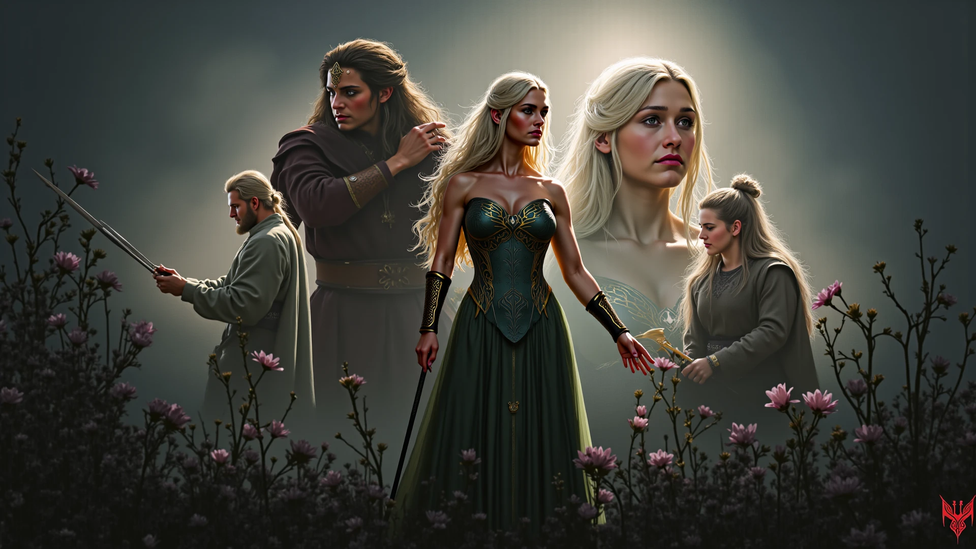 {-erro_de_anatomia:1.0} woman 30 years old, north,viking clothes, (nordic dress), dark castle, a woman (lagherta), very long blond hair (blond hair), (gray eyes) . Indifferent look , merciless. among the gods, dinamic poses, egoist smile, upper body, sitting on the ground


