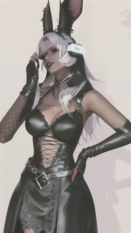 a beautiful assassin, bedroom location, at night, portrait, masterpiece, Eight abs, extremely defined muscles, wide shoulders, narrow waist, narrow hips, strong shoulders, bíceps, triceps, delgado, slender, sexy, toned, affected smile, safe, funny, sadist, by rubio, huge breasts, collar, earrings, jewelry, make up, eyeliner, bright green eyes, ((((Black and white image, ink, artwork))))
