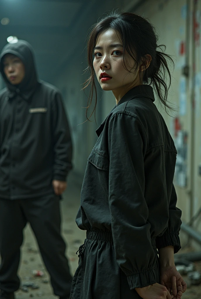 CG masterpiece, 3D Chinese girl, angelic face, techno-cool style, dressed in cyberpunk mixed with Chinese style clothing, crouching on the ground, tense image, dynamic poses, stunning colors, super wide angle lens, 3D rendered headshot, cinematic, photorealistic, OC renderer, super-realistic, (full body:1.5), <lora:prone_20230904184144:0.8>