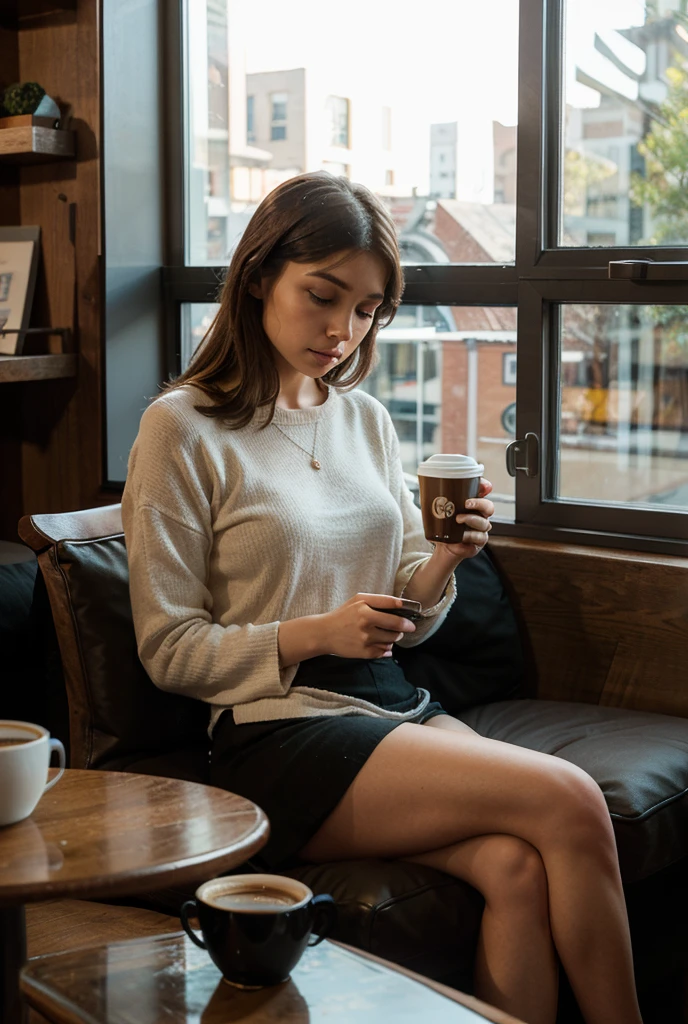 Watching phone