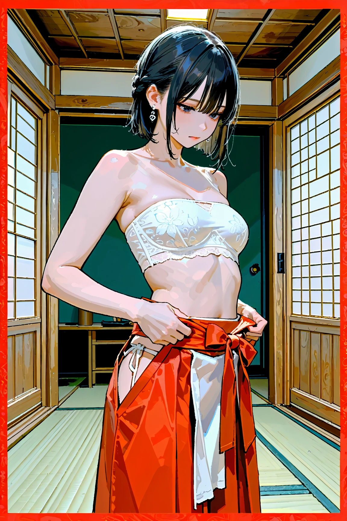 (masutepiece, Best Quality)、1girl in、Ai Hoshino、tongue-out、droolng、Mouth ajar、red blush、Pubic hair shows through、Mature woman、Bust large、Bed Scene、Plush bed、Sprawl、Not alert、relax、Hurrah、Abs cracking、Fluttering clothes、Racy underwear、Kuikomi、short-haired、poneyTail、tears、perspiring、Wet、The best lighting、Harmony of light and shadow、masterpiece、top-quality、Detail Enhancement、most beautiful image in the world、8K resolution、Stunning inspiration、realisitic、Hotel Suites
