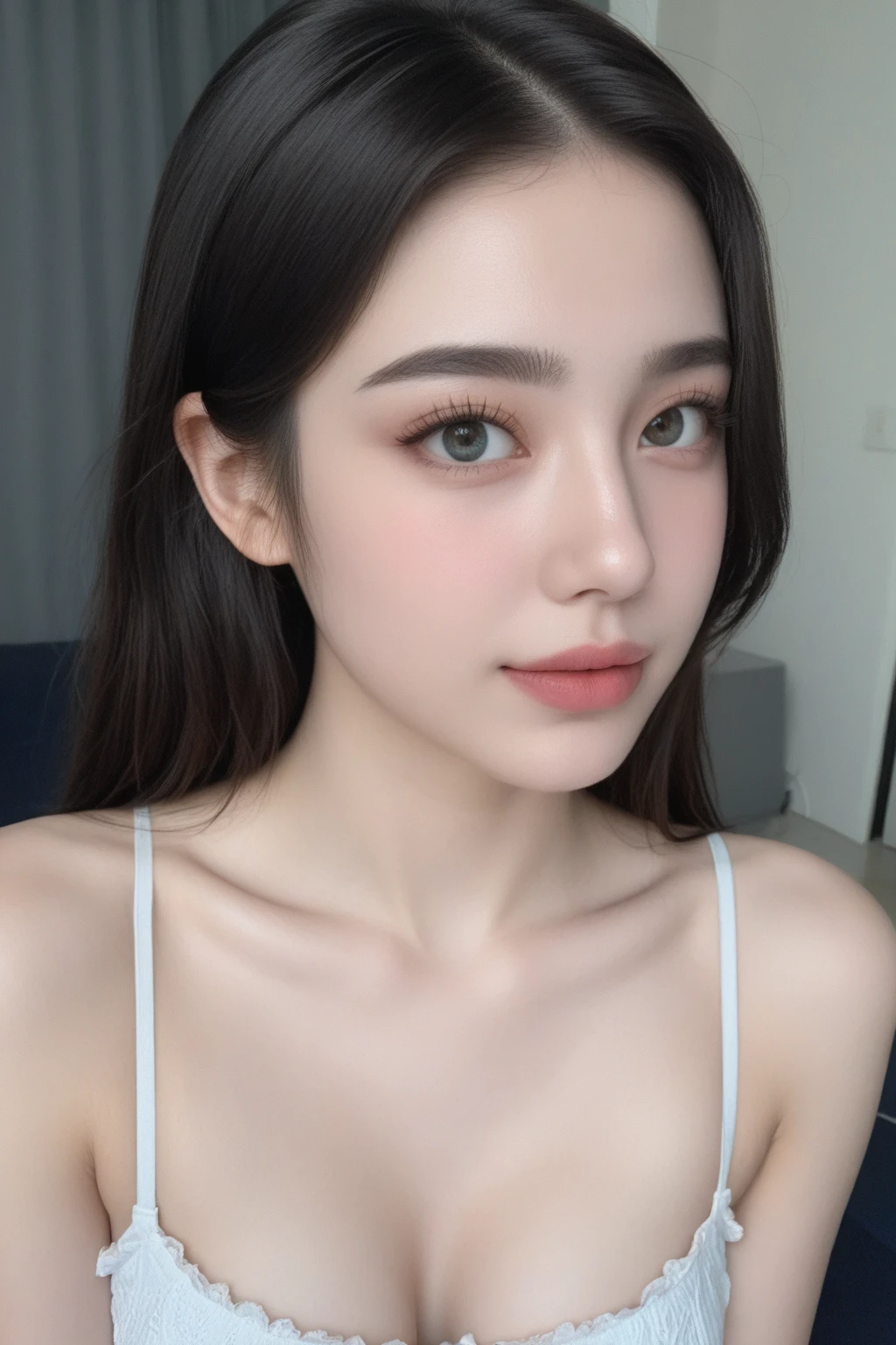 ((Best quality, 8k, Masterpiece :1.3)), Sharp focus :1.2, A pretty girl 24 years old with perfect figure :1.4, Slender abs :1.3, Raw photography、超A high resolution, full body, Best Quality, Ultra High Definition, (Photorealistic:1.4), Detailed Photo, Smiling, Sexy, Facing Camera, Close-up (Masterpiece: 1.3), (8K, Photorealistic, Best Quality: 1.4), (1girl), Beautiful Face, (Realistic Face),Beautiful Hairstyle, Realistic eyes, beautiful detail eyes, (realistic skin), beautiful skin, (sweater), absurd, attractive, ultra high resolution, ultra realistic, high definition, golden ratio,Good hands、10、high-reaster-piece、highest quality、head:1.3、((Hasselblad photo))、Fine Skin、crisp focus、(Light like a movie)、gentle lighting、Dynamic Ungle、[:(detailed face:1.2):0.2]、
Negative Pro,  Highly detailed face and skin texture, Detailed eyes, Double eyelid,huge breasts,masterpiece,super fine eyes,super fine hand, face zoom, perfect makeup,Dynamic Lighting,show nipples naked , detailed breasts 