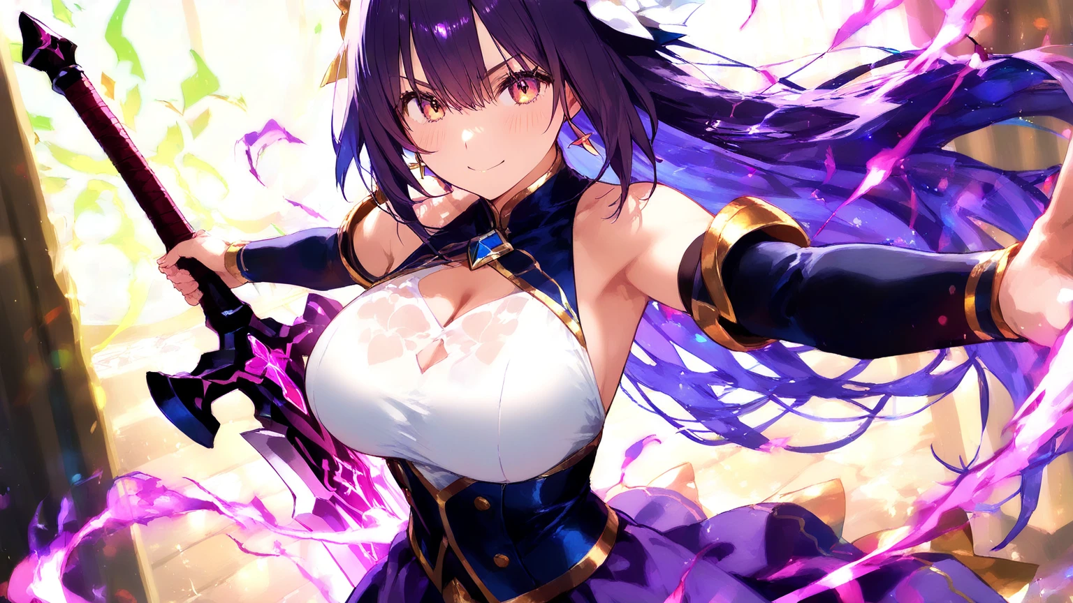 thunder and lightning_The general pulls a knife from his chest.、camel toe、huge tit、nipple puff、cleavage、Plump、Super big breasts、