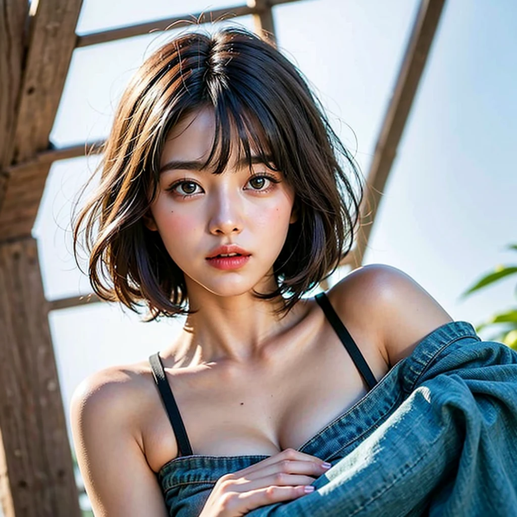 Best Quality, Master peace, Ultra high Resolution, (Realistic、、: 1.4), Original Photo, (True Skin Texture: 1.3), (Film Grain: 1.3), Panorama, Portrait, Very Wide Lens, narrow waists, Denim Lens, (In the Dark, Deep Shadows, Low profile, Cold Light,) Night, Close-up, teardrops,ple short hair、the neck is long、Put your ears out、bangs、big Eyes、Light-colored eyes、inside the house, dust, tyndall effects,(expression), sitting, (against the wall), crying, frowning, (looking awdown), nervousness, teardrops,嬉しそうに微笑む
1 girl, beautiful detail eyes and face, white jabot, pink dark V, BROWN EYES,