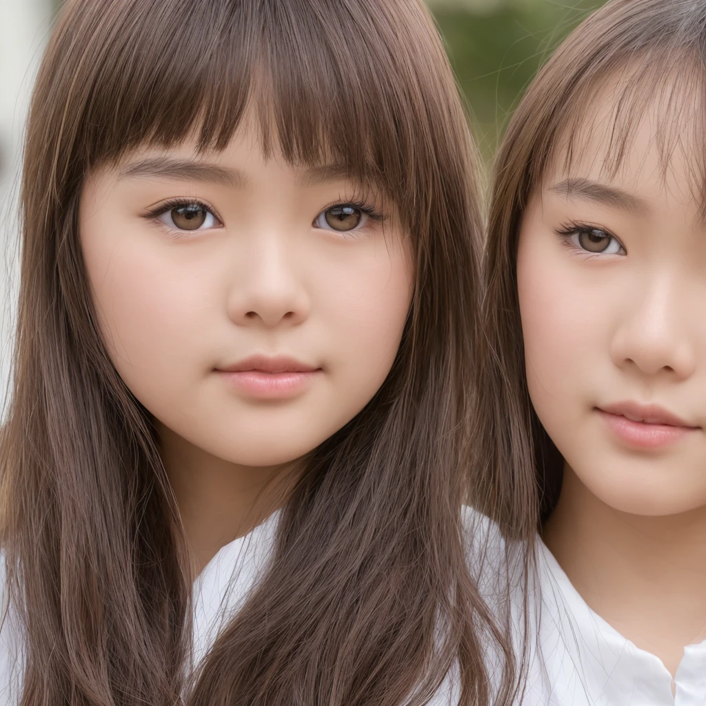 Ultra-realistic、High resolution、High resolution8Kフォトリアリスティック画像。A scene showing two Japanese sisters with completely different looks together。姉は長い黒髪in、Kind eyes、Elegant atmosphere。My sister has short blonde hair.（明るい茶髪inも可）in、Lively expressions、Wearing casual clothes。背景は日当たりの良いリビングルームin、暖かい自然光が差し込んinいる。Photo book-like page layout。Representing human skin in detail。