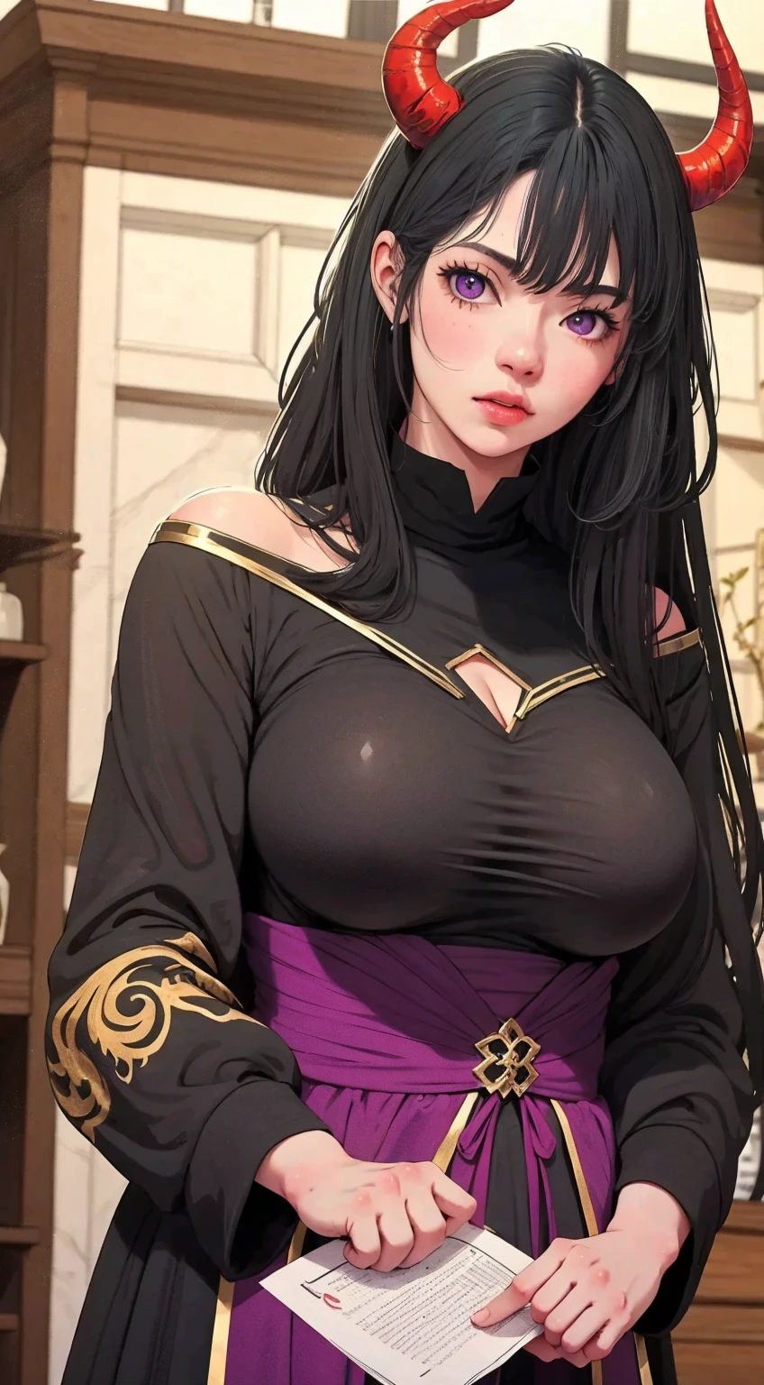 (masterpiece), 1 girl, 最high quality, perfection face, erotic expression, beautiful 19 year old teen,  ((purple eyes)), ((Big eyes)), lady, (dark makeup),((Scanty clothes)) ((wavy hair)) ((long hair)), (skirt), Slender and toned body, hot, ((long sleeve)), ((Hooded sweater)) black stockings, Fishnet tights, (perfection breasts 0.8), (gray-green skin) high quality,最high quality, 8K_wallpaper,very fine eyes,highly detailed body,highly detailed fingers, (large masterpiece digital art), (detailed manga figure), (detailed line drawing), ((perfection)) anatomy, best hand)), (intricate details:1.3), (super detailed:1.3), (figure:1.3), (sharp focus:1.3), (Natural light:1.05), (Bright colors:1.3), fantasy dungeon environment,