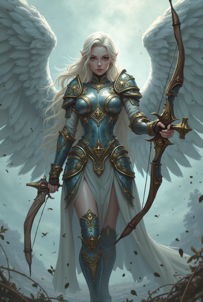 (ultra-detailed),best quality,Creative Commons CC0 1.0 Universal Public Domain Dedication ,high saturation,stunning art, (Nordic goddess, fable woman, Norse goddess and mythological creature),(strong,tall,blonde valkirie giant),dynamic pose,chainmail armor,glorious,brave,beautiful, (white dragon:0.8)