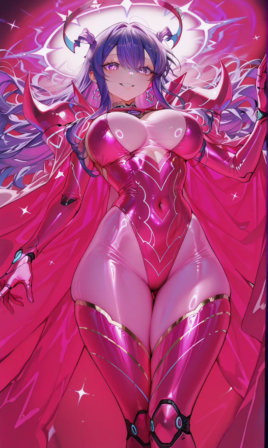 (((beautiful))), ((Brest curtain, Pelvic Curtain, Pink tattoo on lower abdomen)), White bodycon, Huge breasts, Waistline, belly button, Thighs, ((((Glowing Skin, Wet Skin))), (((Intricate details))), High resolution, ((Intricate details, Ultra-detailed)), whole body, Are standing, Facing forward, Red cheeks, Black Hair, bedroom