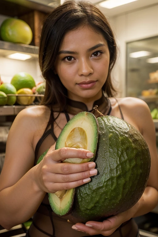 Una chica metiendose un pepino 🥒