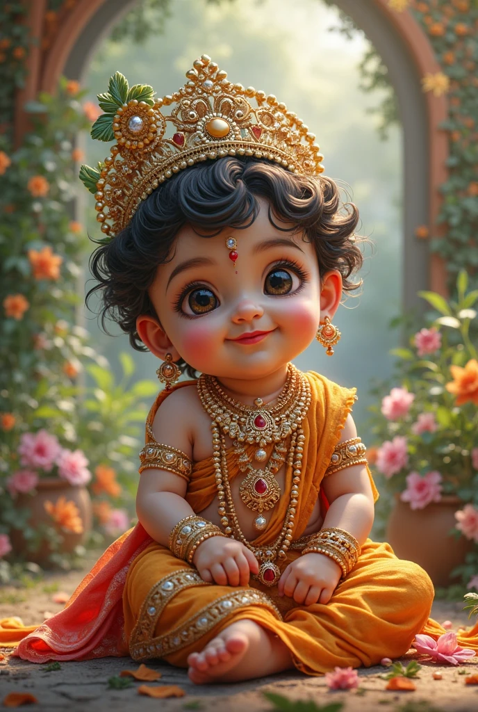 Janmashtami special lord Krishna small baby photo