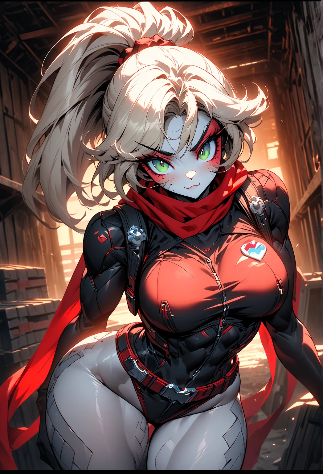(Cyberpunk Demon waifu), (high resolution), (high res), great quality, mature, very angry face, long fangs, diamond face, perfect eyes, demon tail, wings, strong shadows, (neon light), neon, naked, detailed face, sparks, gargolyes background, hell, night, (attacking), detailed abs, scars, shinying eyes, war pose, long claws, (masterpiece), direct light, underlight, strong jaw, golden sky, large boobs, (Demonic queen), (lewd armor), (no clothes) massive ass, thick thighs, long torso, wide waist, skinny torso, fit, perfect face, (skimpy armor), (colorful vibrant light), futuristic, sexy, (blushing), hot and bothered