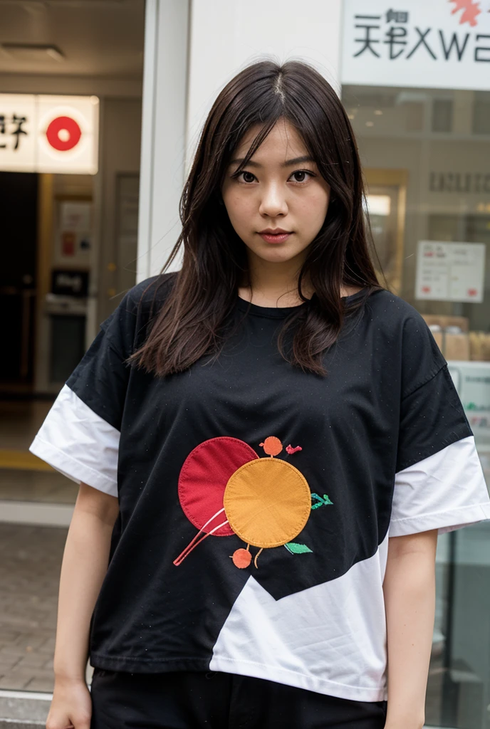 (Colourful Picture), Realistic photo of beautiful Asian、Abdos minces, (Highlight haircut with a cup:1.2), poitrine, poitrine de forme ronde, poitrine de forme parfaite,(( )),((Elle met son T-shirt ample par-dessus sa tête, )), ((culotte)), Alors qu'she confidently poses for the camera, , studio light, fond gris, Tout le corps