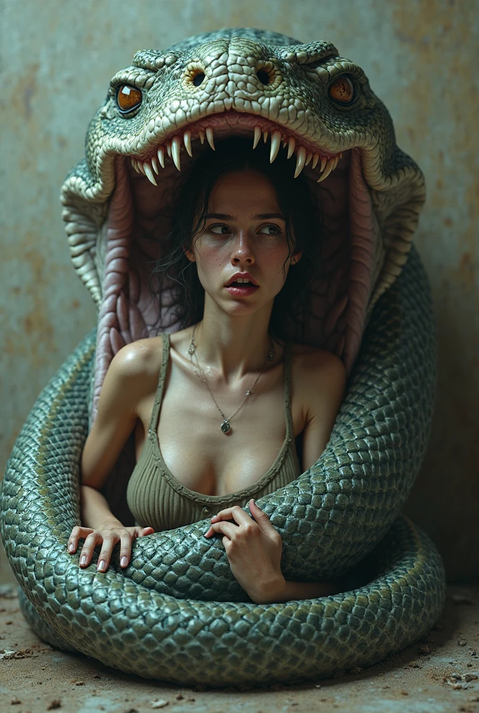 Woman being fucked by monster, ruthless, evil, beast, eel, will fall, sorrows, disturbing, horror, Scales, Alas, Snakes, reptile, alien, predator, full body
