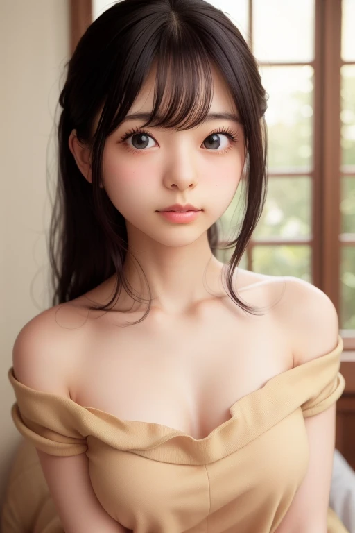 8K、cute、Adult Girl、detailed、black eye、Black Hair、sexy、Random Pause、Random hairstyle、reflected light, Chiaroscuro, Depth of written boundary, Cinema Lighting, Ray Tracing, Sony FE GM, Ultra-high resolution, 超detailed, masterpiece, Textured skin, Attention to detail, Highest quality, Awards,Bitch、Huge breasts、Too big、Saggy breasts、whole body、