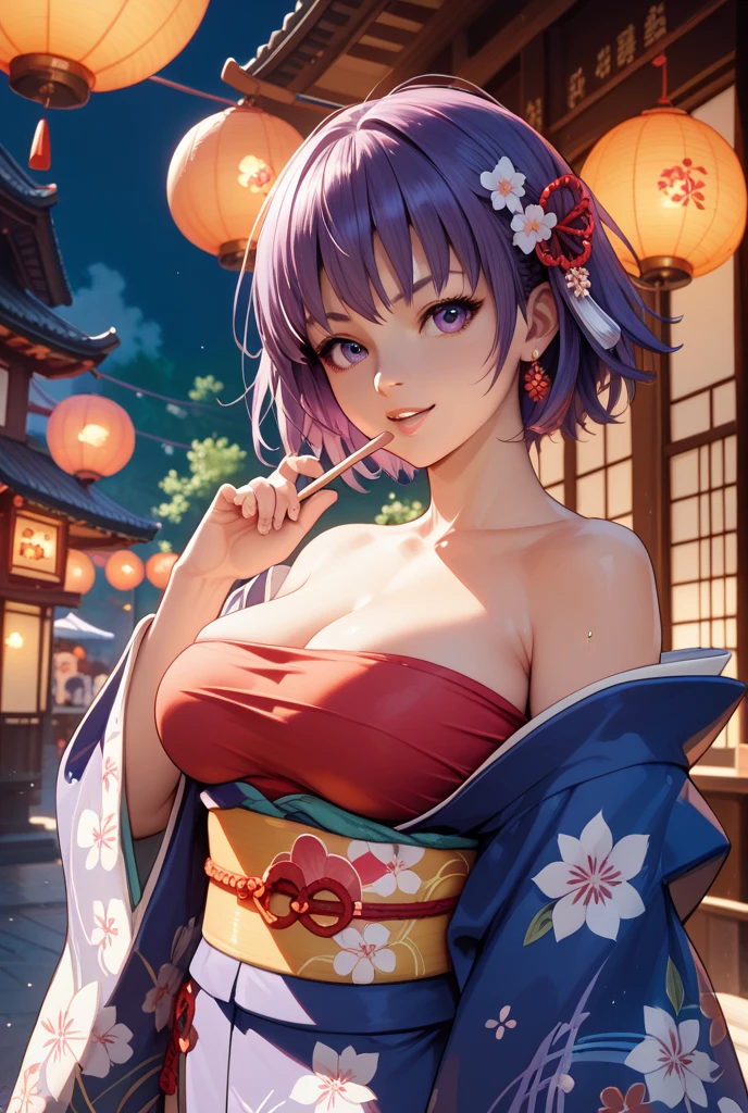 highest quality、High resolution、detailed background、beautiful and detailed face、beautiful and smooth skin、skin texture、professional lighting、Beautiful teenage girl、(huge breasts:1.2)、
Yukata with bright colors and patterns、pink or light blue cherry blossom pattern、tie hair、bun hair、
pink floral embroidered panties、No bra、sleeveless、pleasure boat、night view、firework、
しゃがみ込んだ真from belowの接写アングル、 (close-up underwear from below), from below, look at me with cold eyes、sexual expression、underboob、panty shot、panty shot、camel toe、highly exposed