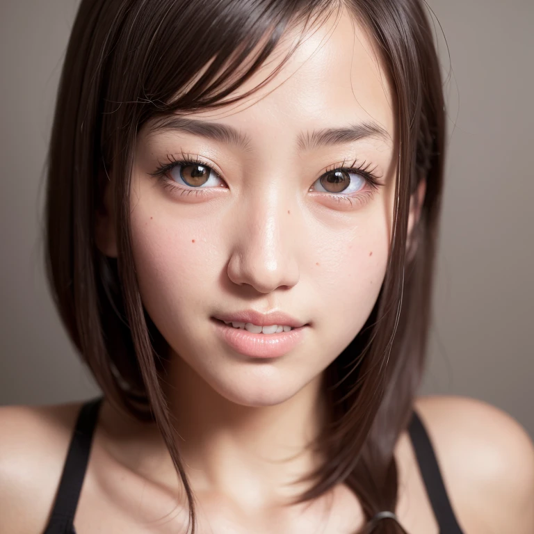 masterwork、maximum quality、Ultra-detail、Highresolution、(in 8K、pfotorealistic、RAW Photography)、(1girls)､(Adult women)､(Lace underwear)､(kind smile)、Realstic、RAW Photography、real person、、(clean, White skin)、maximum quality、masterwork、ultra high-resolution、(pfotorealistic:1.4)、Raw foto、Black hair semi-long hair