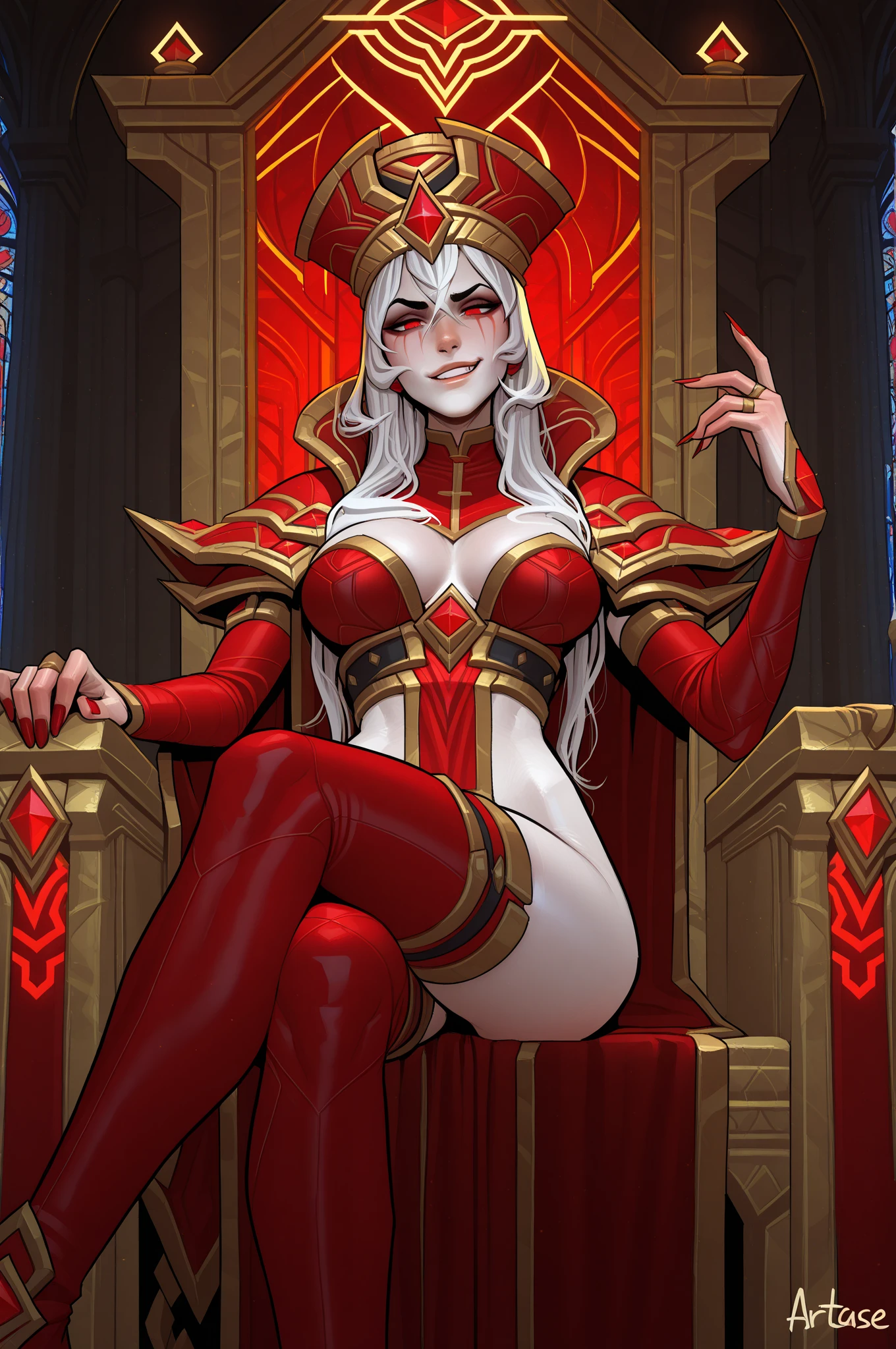 portrait of sally whitemane,sexy, high resolution,4K,skin details